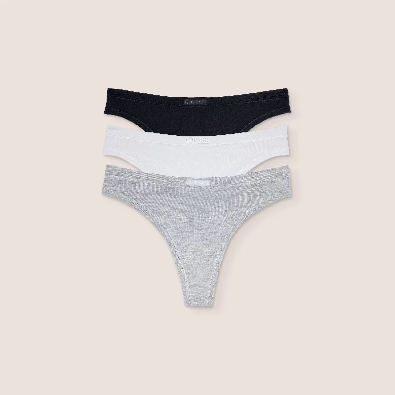 Women's panties for work with full support and comfort-Bamboo Comfort Thongs (3-pack) - Multi Women's panties for work with full support and comfort-Bamboo Comfort Thongs (3-pack) - Multi