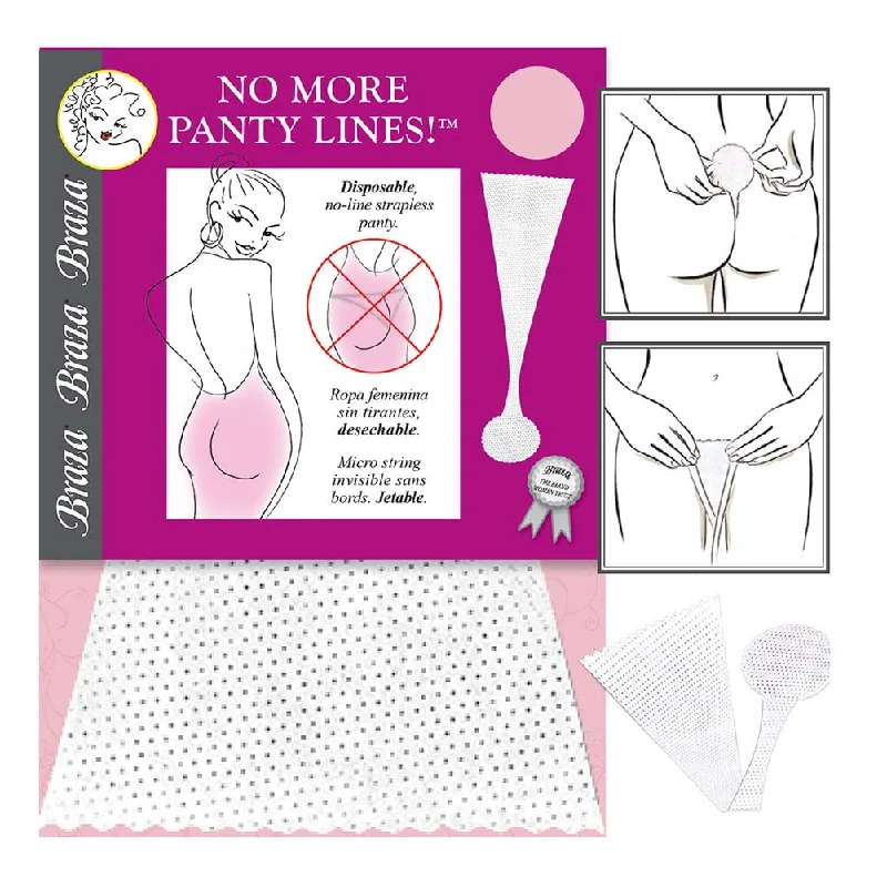Lace panties for special occasions-BRAZA DISPOSABLE NO MORE PANTY LINES