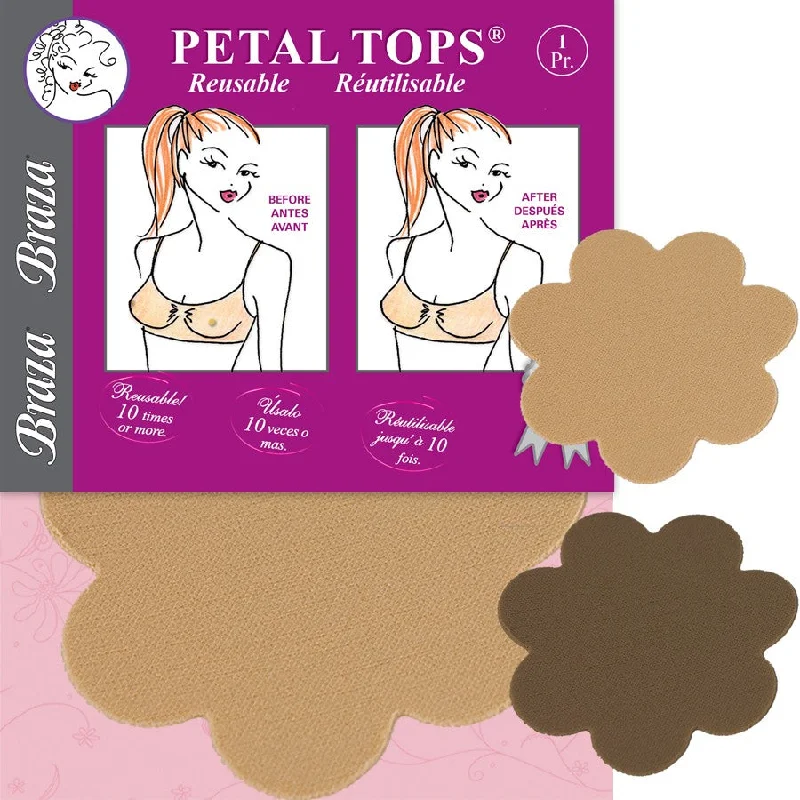 Best panties for large hips-BRAZA PETAL TOPS DISPOSABLE NIPPLE COVERS SINGLE PACK