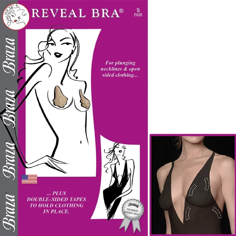 Women's panties for sleep with ultra-soft material-BRAZA REVEAL BRA 5-PACK