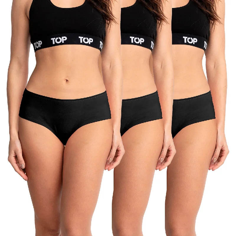 Women's seamless panties for workout-Calzón Pantaletas Algodón Pack 3 C7