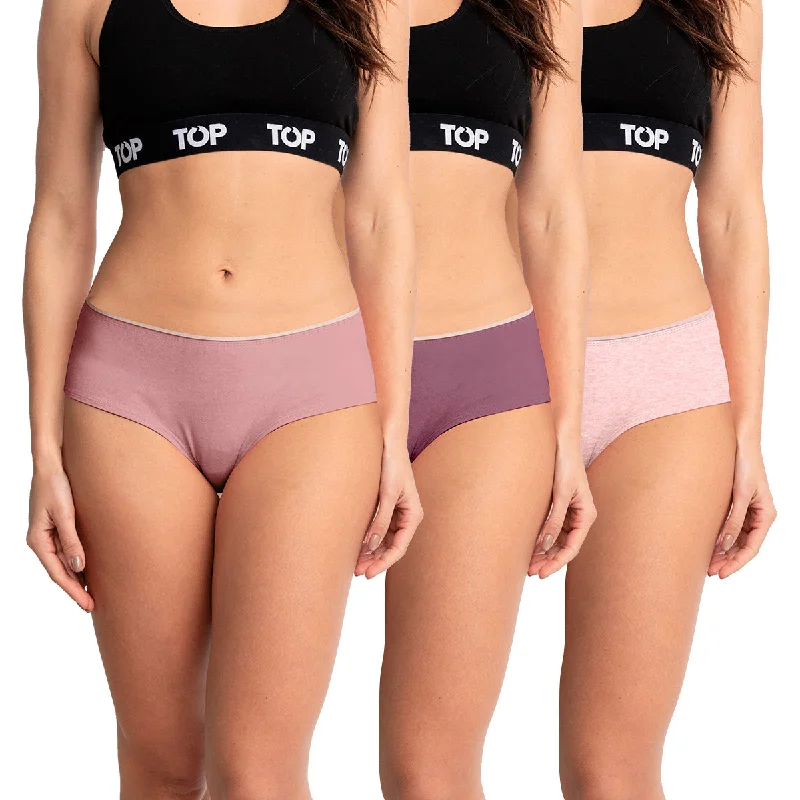 Women's panties for modest coverage-Calzón Pantaletas Algodón Pack 3 C8