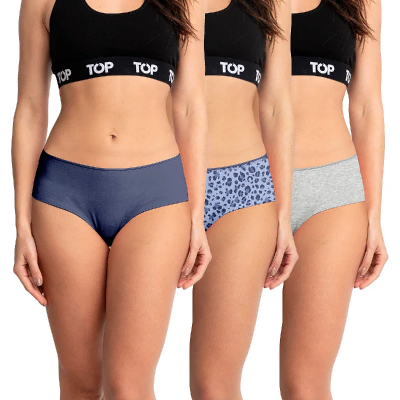Women's panties for full-figure bodies-Calzón Pantaletas Algodón Pack 3 C9