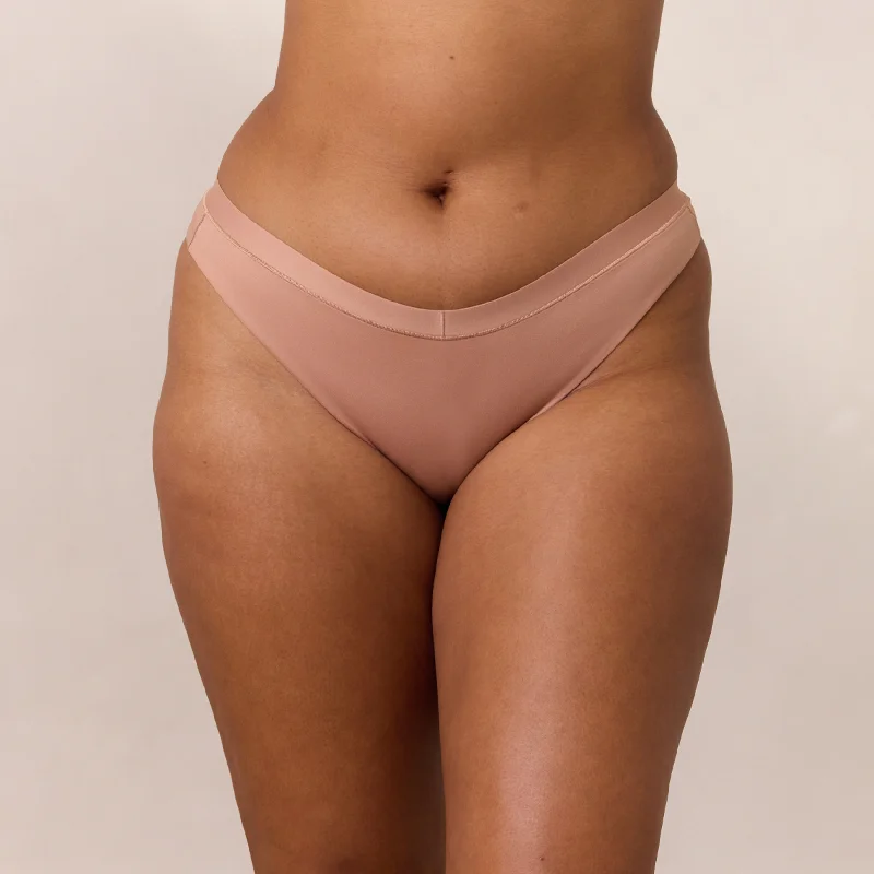 Women's panties for formal wear with a smooth finish-Everyday Comfort Brazilian Briefs - Honey Women's panties for formal wear with a smooth finish-Everyday Comfort Brazilian Briefs - Honey