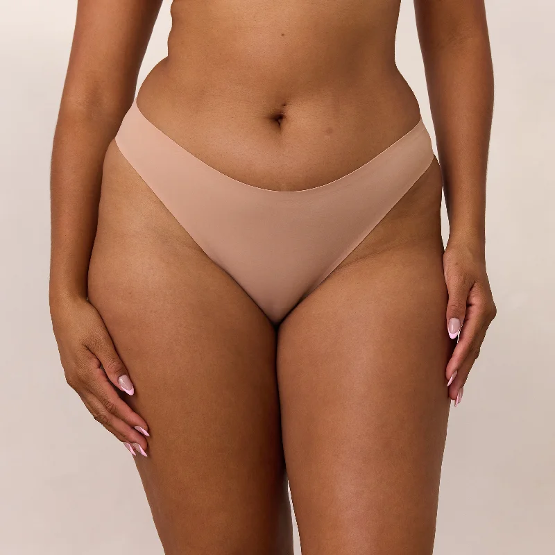 Women's panties for curvy women with extra tummy control-Everyday Flex Brazilian Briefs - Honey Women's panties for curvy women with extra tummy control-Everyday Flex Brazilian Briefs - Honey