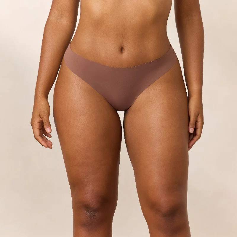 Women's cotton panties with high leg design for a flattering fit-Everyday Flex Brazilian Briefs - Nutmeg Women's cotton panties with high leg design for a flattering fit-Everyday Flex Brazilian Briefs - Nutmeg