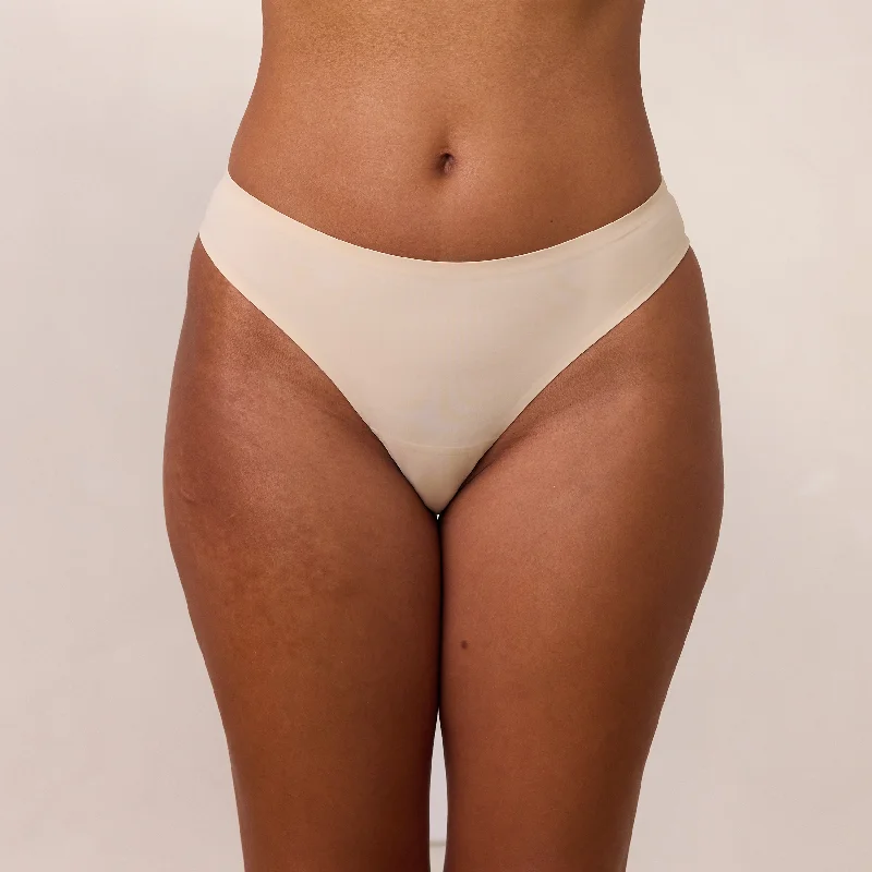 Women's panties for full-figure women with extra support-Everyday Form Brazilian Briefs - Vanilla
