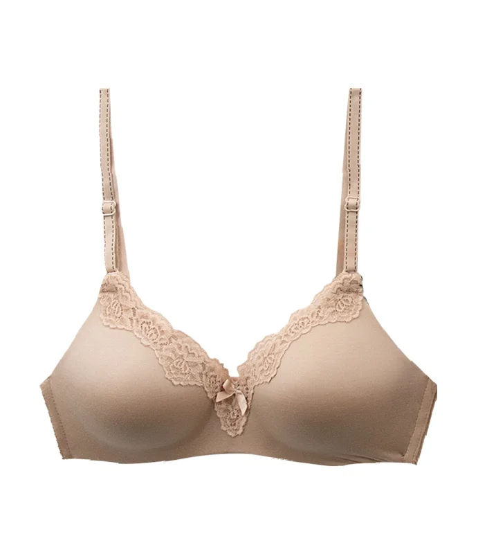 Women's panties for postpartum care-Comfort Devotion Wire-Free with Lift Demi Bra Latte
