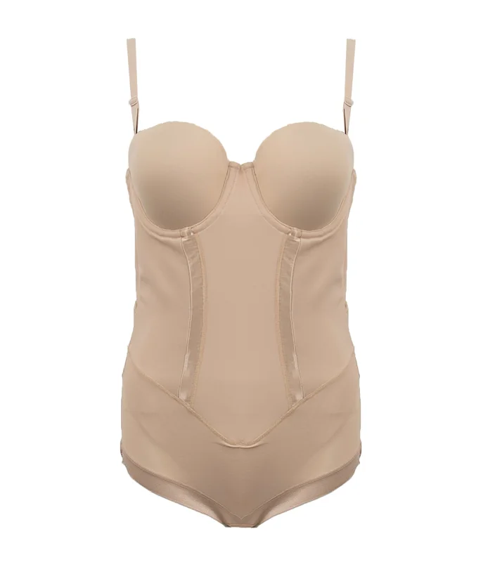 Women's panties with low rise-Easy Up: Strapless Body Briefer Latte Lift