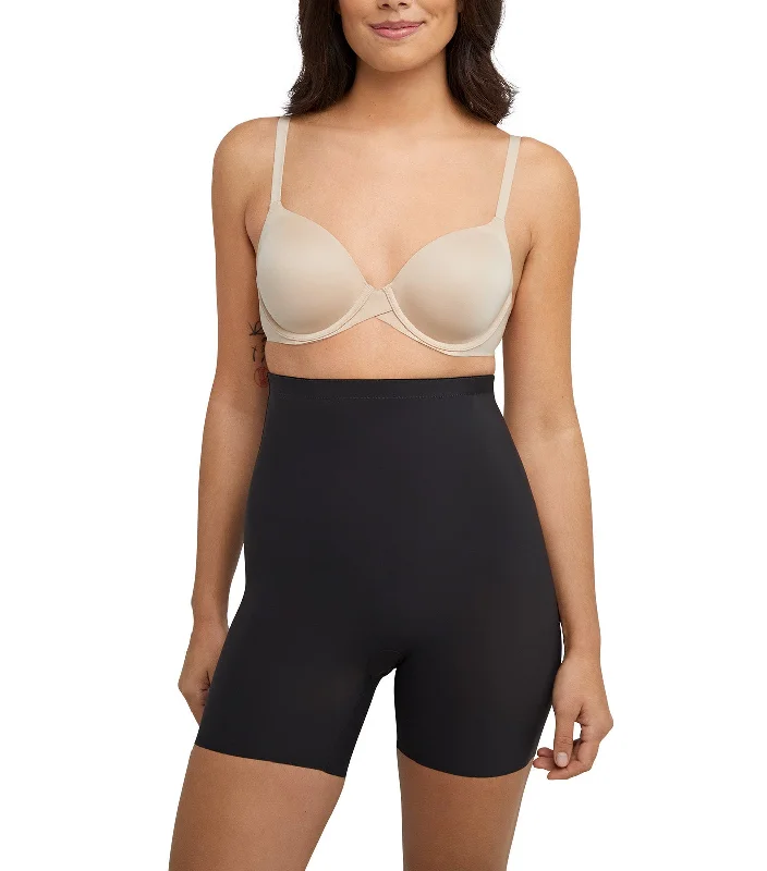 Padded panties for smooth look-Sleek Smoothers Hi-Waist Shorty Black