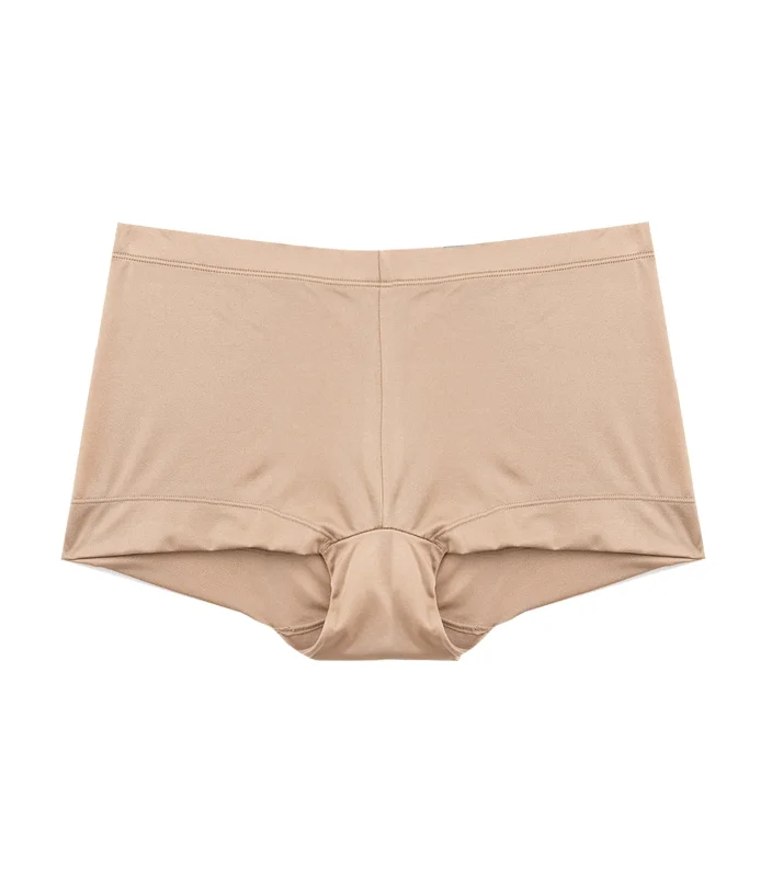 Lace thong panties for sensual look-The Dream Collection Tailored Boyshort Body Beige