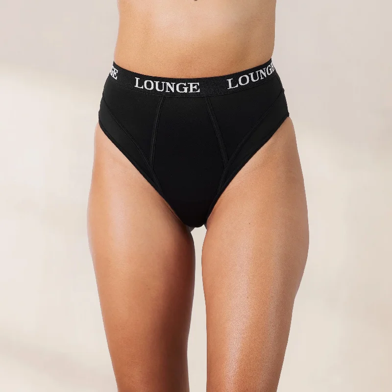 Women's panties with smooth waistbands for ultimate comfort-Nurture Briefs - Black