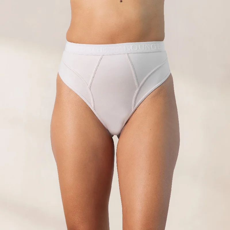Women's panties with shaping bands for a smooth fit-Nurture Thong - Cream