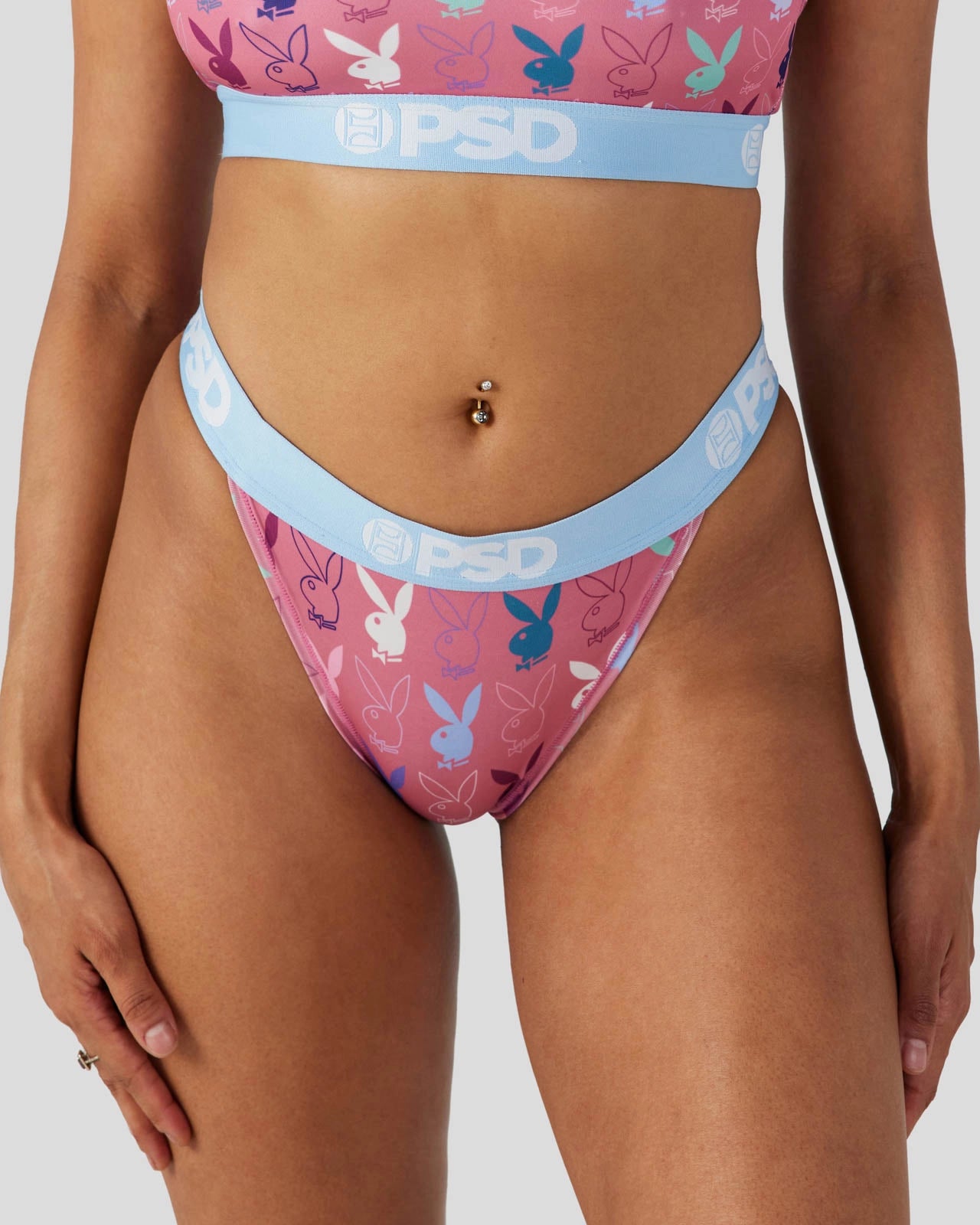 Women's panties with cute designs-Playboy - Pastel