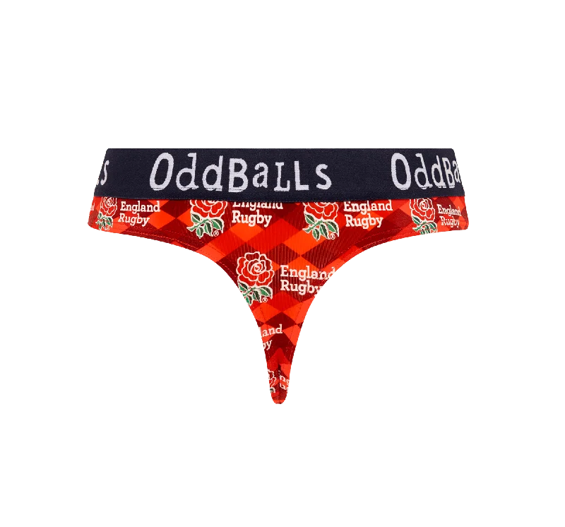 Women's panties with wide waistband-England Rugby Union Alternate - Ladies Thong