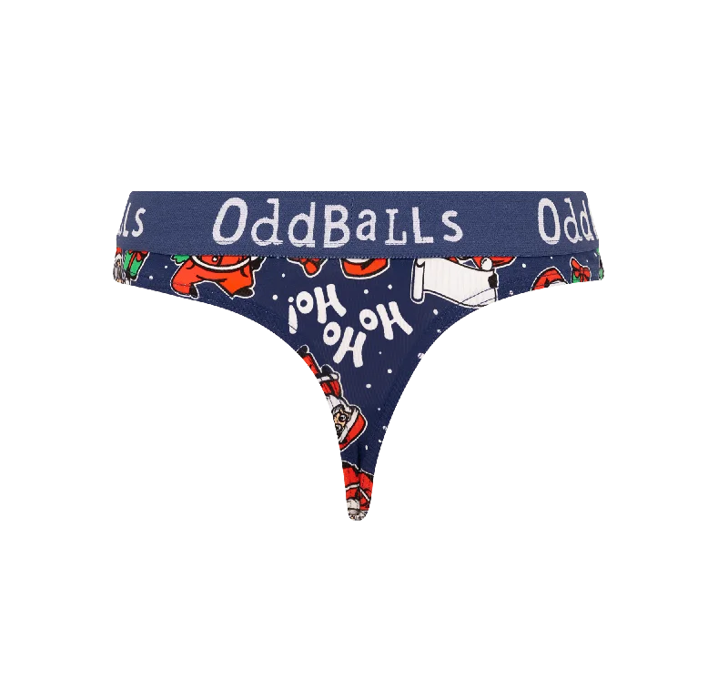 Women's panties for all body types-Santa Claus - Ladies Thong