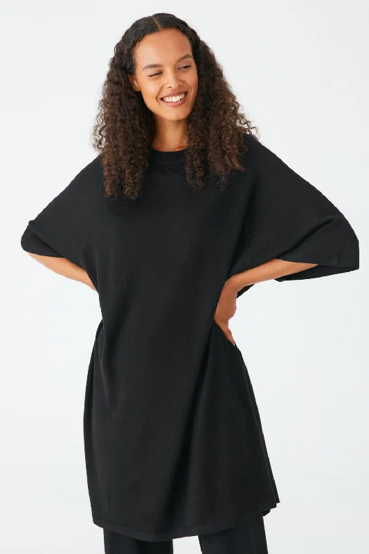Women's panties with elastic waistband for flexibility-Oversized Knit Dress