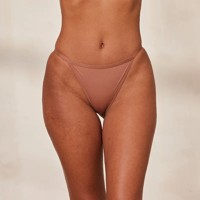 Women's panties for full coverage and no-show lines-Your Everyday Briefs - Mocha