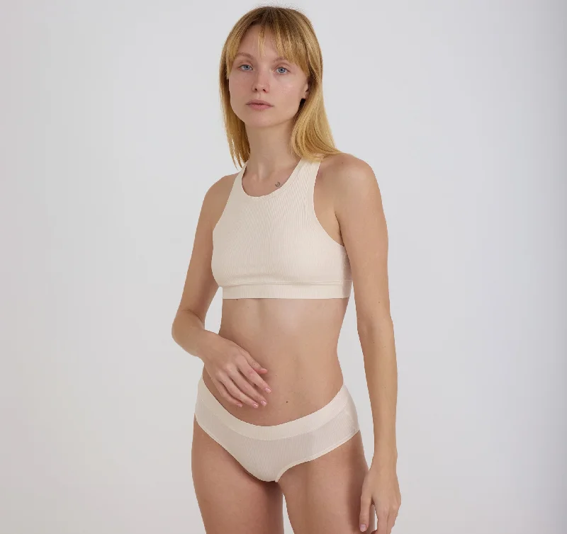 Women's cotton panties for extra comfort-Algae Life Naked Rib Hipster