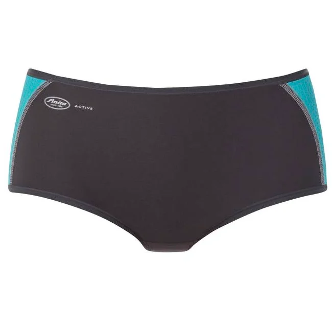 Women's panties with satin finish for a luxurious feel-Sport Exercise Gym Brief Blue Grey - Anita