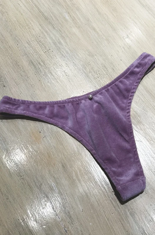 Women's panties with smoothing panels for a sleek look-Charli Velour Pearl Thong