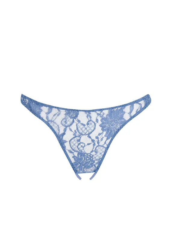 Smooth-fitting panties for tight clothes-Hera Open Knicker (Steel Blue)