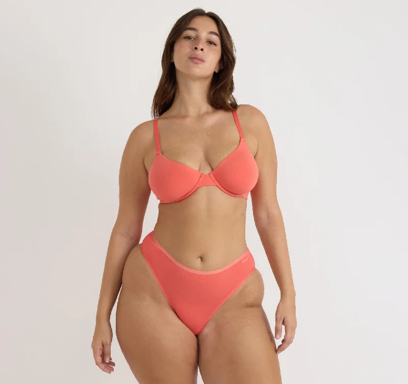 Women's panties with high waist for smooth curves-Core Unlined Demi Bra
