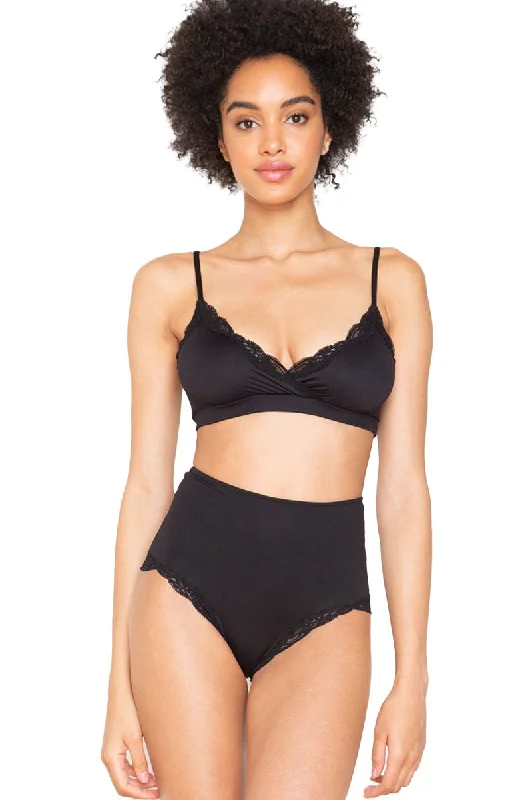 Women's panties with breathable fabric-Delicious with Lace High Waist Brief