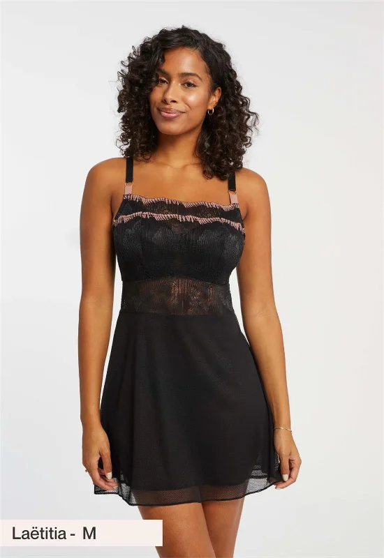 Women's sleep dress with relaxed fit for comfort-Dolce Vita Bandeau Muse Babydoll Set