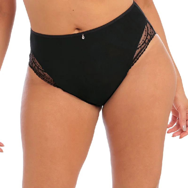 Women's panties for lounging with cozy fabric-Priya Full Brief Black