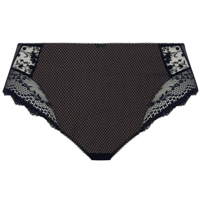 Women's panties for smooth under tight clothes-Charley Full Brief Jet Black - Elomi