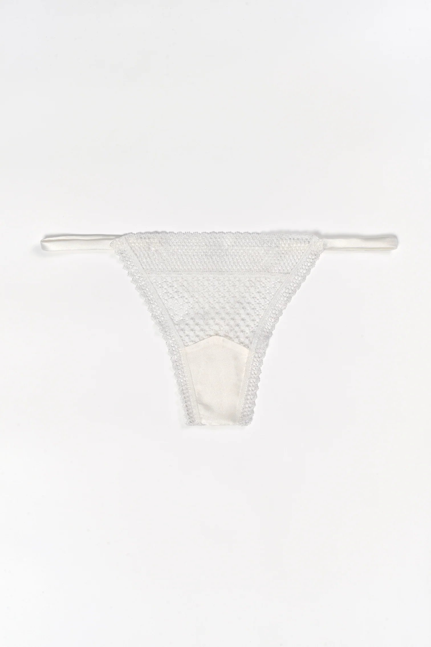Comfortable and stretchy women's panties for all-day wear-Else Lingerie Bella Sheer Mesh Thong | IVORY