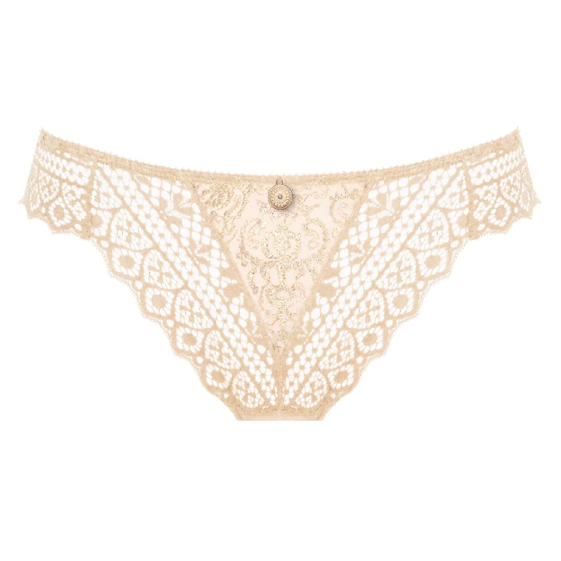 Cotton and lace panties for elegant style-Empreinte Cassiopee Thong