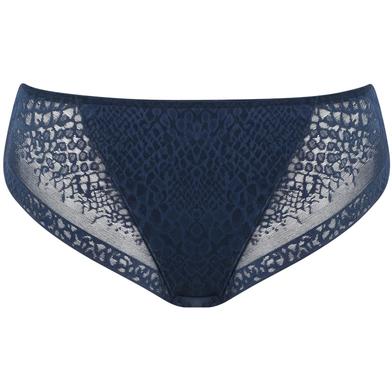 Women's panties with a breathable cotton lining-Envisage Brief Navy Blue - Fantasie
