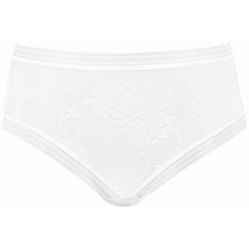 Women's panties with seamless sides for a smooth fit-Fusion Lace Brief Underwear White - Fantasie