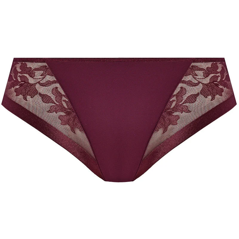 Women's panties with flexible fit-Illusion Brief Panty Plum - Fantasie