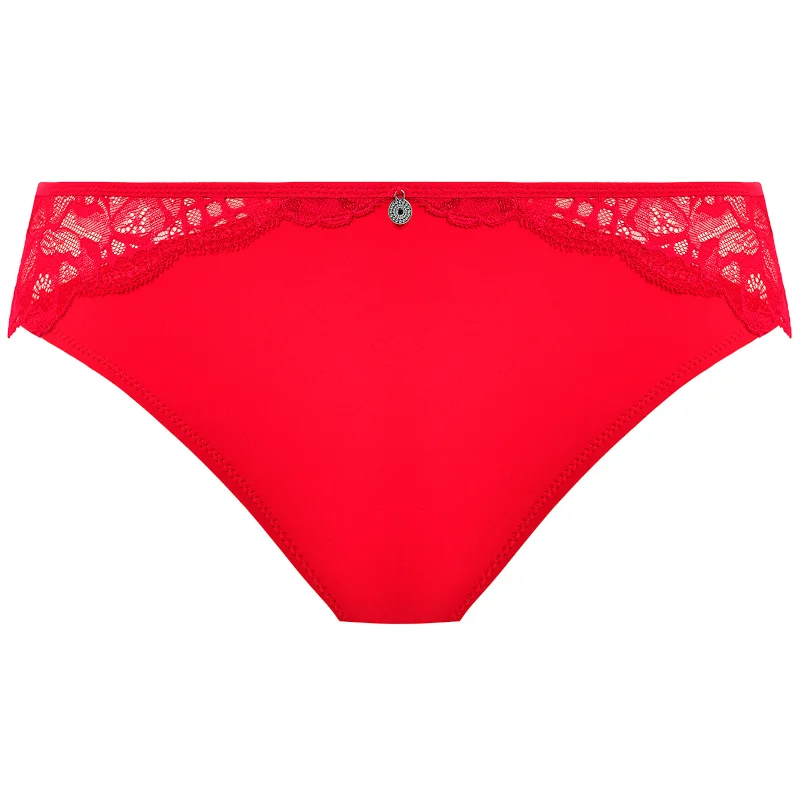 Women's cotton panties with smooth finish-Reflect Brief Panty Red - Fantasie