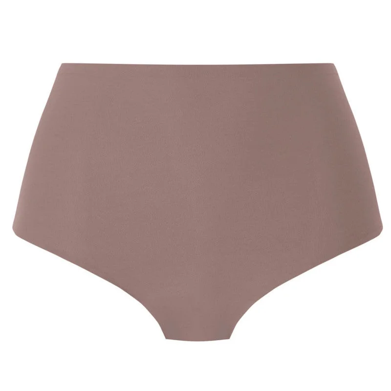Women's panties with shaping bands for a smooth fit-Smoothease No VPL Stretch Full Brief Taupe - Fantasie