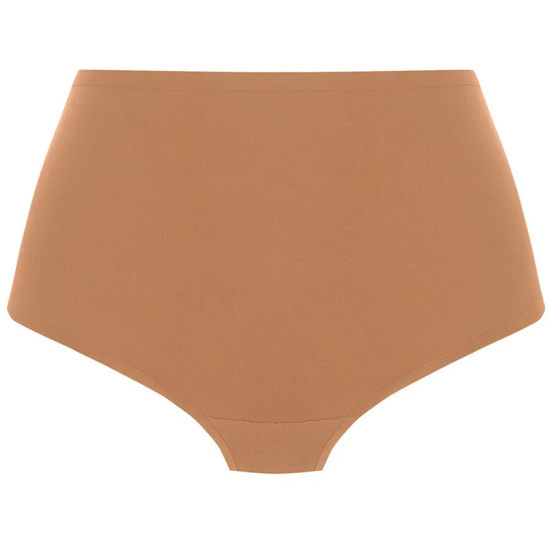 Women's panties with lace sides for a feminine touch-Smoothease No VPL Stretch Full Brief Cinnamon Brown - Fantasie