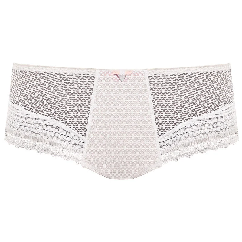 Women's panties with lace-up sides for modern look-Daisy Lace White Short - Freya