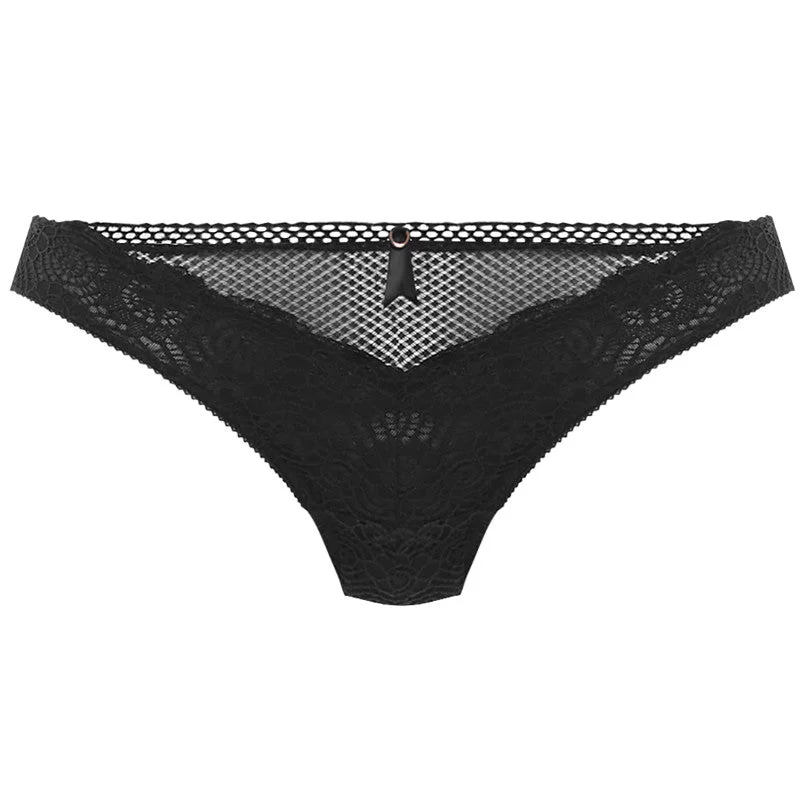 Women's panties for workout with moisture-wicking technology-Expression Brief Black - Freya