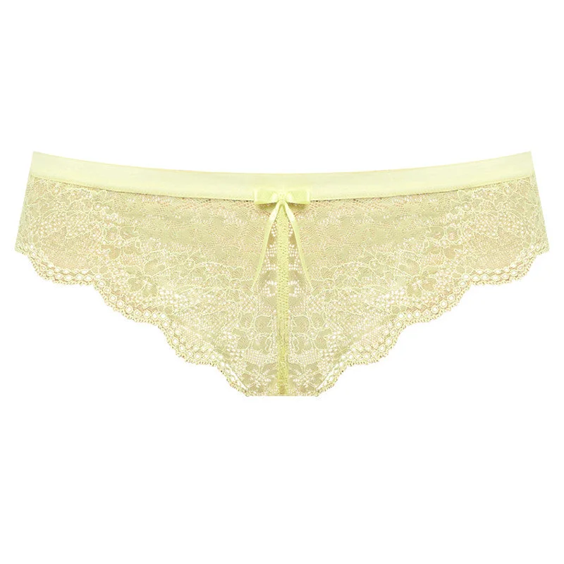 Women's panties with cotton gusset for added comfort-Fancies Sherbet Yellow Brazilian Brief - Freya