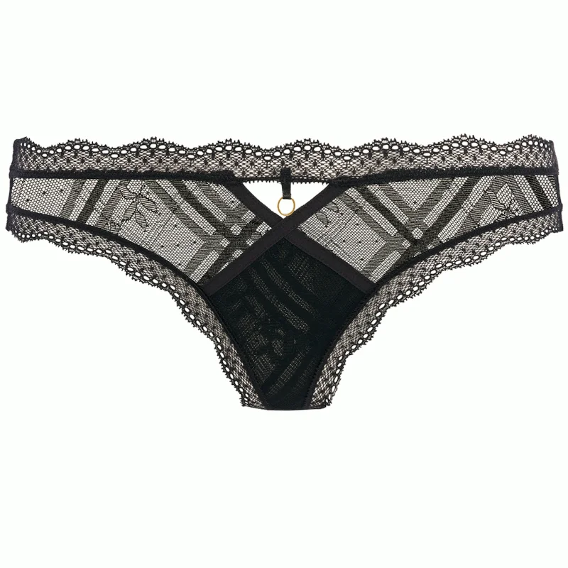Women's panties with elastic waistband for a comfortable fit-Fatale Brief Noir Black - Freya