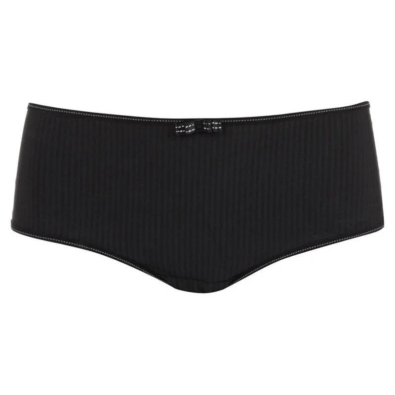 Women's lace panties with elegant patterns-Idol Black Pin Stripe Hipster Short - Freya