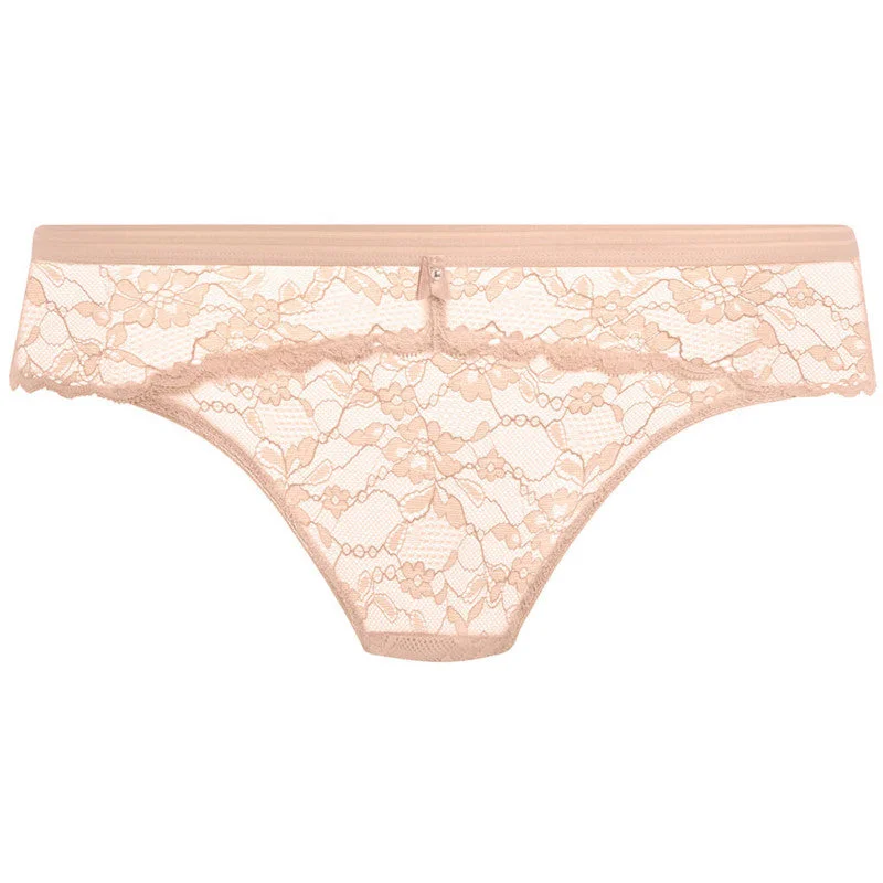 Sexy women's panties for romantic evening-Offbeat Brazilian Brief Natural Beige Nude - Freya Sexy women's panties for romantic evening-Offbeat Brazilian Brief Natural Beige Nude - Freya