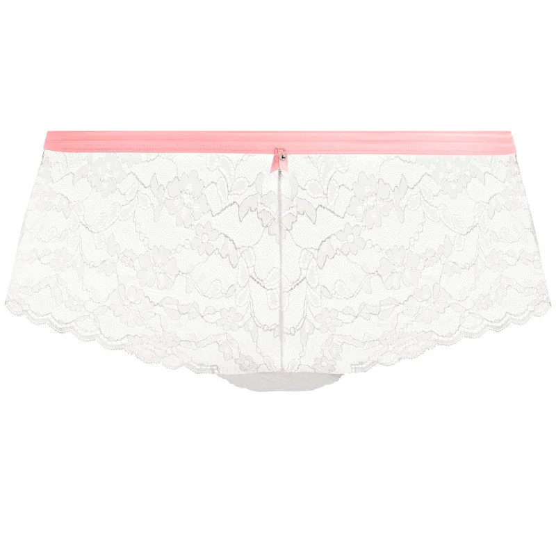 Plus-size cotton panties for ultimate comfort-Offbeat Short White - Freya
