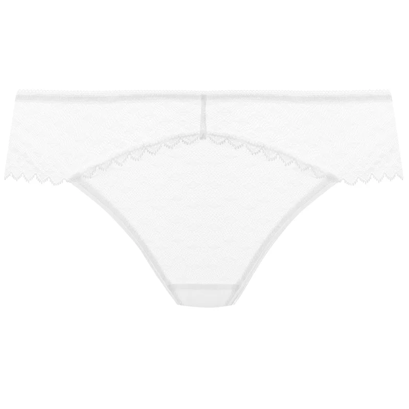 Women's panties with anti-slip feature-Signature Brazilian Brief White - Freya
