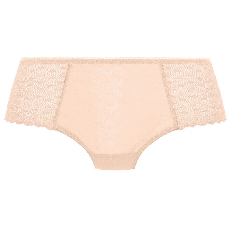 Women's lace panties with side cutouts-Signature Short Nude - Freya