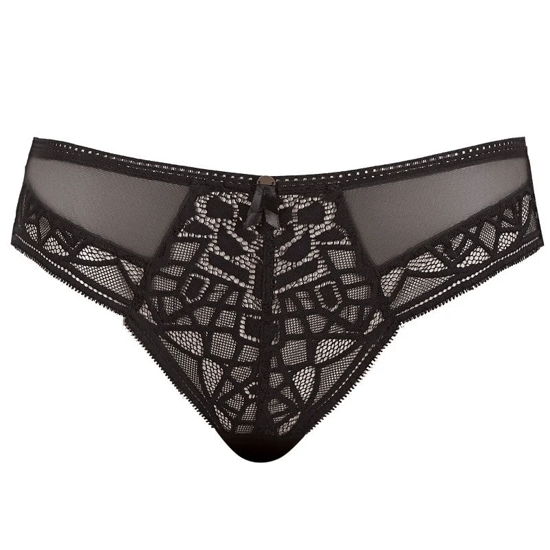 Women's panties for slimming effect under clothes-Soiree Lace Black Brief - Freya