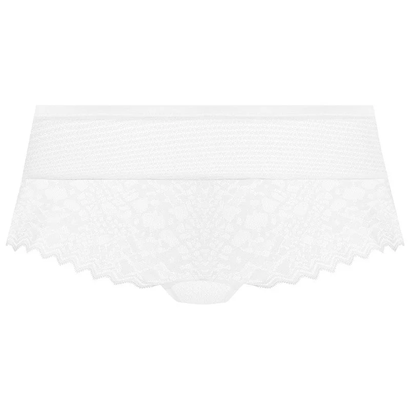 Women's seamless panties for discreet wear-Temptress Hipster Short White - Freya